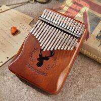 นิ้วหัวแม่มือเปียโน Kalimba กับกวางค้อนจูน17คีย์สติกเกอร์ไม้อะคาเซียสำหรับคนรักดนตรีอุปกรณ์เสริมการเล่น