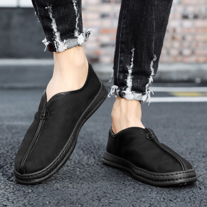 Mens Shoes Casual New Canvas Loafers Man Old Beijing Canvas Flats