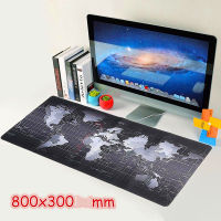 แผ่นรองเม้าส์Mouse pad แผ่นรองเมาส์ ออกแบบแผนที่โลก สำนักงาน เกม  Big Size World Map Smooth 80 x 30 cm / 90x40cm