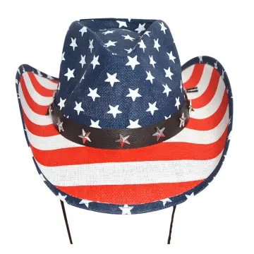 USA Distressed Vintage Letters Flag Panama Bucket Hat Funny