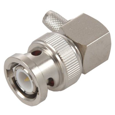 BNC Male Plug Right Angle Crimp for RG58 RG400 RFC195 RF Coax Adapter connector,silver