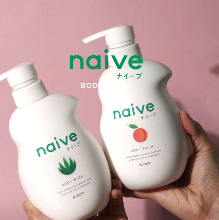 NAIVE Peach Body Wash [100 PlantDerived Cleansing Ingredients, All