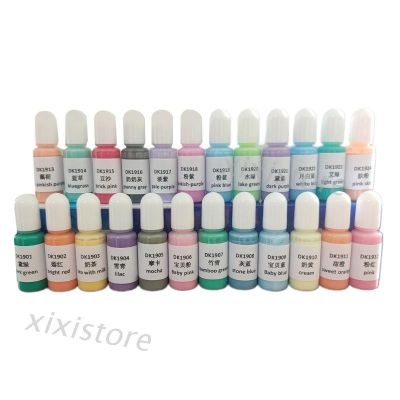 สีคริสตัลอีพ็อกซี่ เรซิน Diy สําหรับใช้ในการทําเครื่องประดับ 24 สี