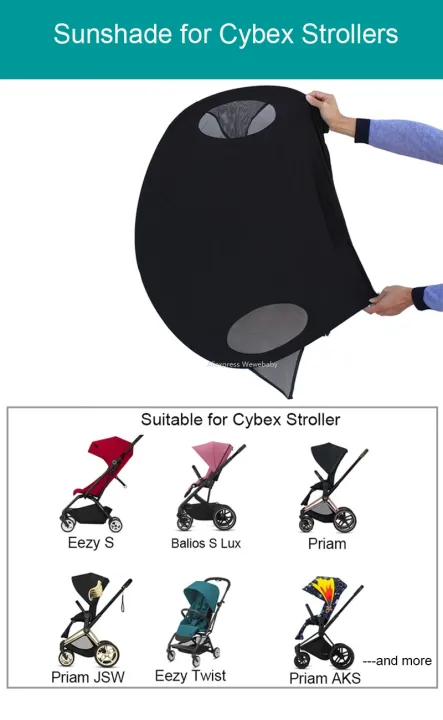 เบบี้เด็ก-upf50-sunshade-รถเข็นเด็กทารกอุปกรณ์เสริม-canopy-sun-shade-visor-สำหรับ-cybex-eezy-s-twist-cybex-priam-balios-lux