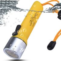 Torch Waterproof IPX8 3000lm 4* Aa Battery ( Battey Not Include ) Magnetic switch Light Lamp  for Swimming Diving Led Flashlight Diving Flashlights