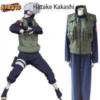 Quick Shipping ชุดคอสเพลย์นารูโตะแบบแห้งเร็ว Hatake Kakashi Cosplay Costume Outfits  NARUTO Konohagakurenosato Jonin Sarutobi Asuma Outerwear Performance Costume QC7311033