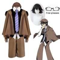 Edogawa Rampo Cosplay Bungo Stray Dogs Edogawa Rampo Cosplay Costume Detective Uniform Wig Suit Halloween Christmas Men Clothes