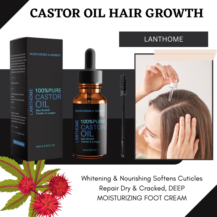 Natural Effective Castor Oil Hair Growth Serum 10ML 7Day Longer Fuller ...