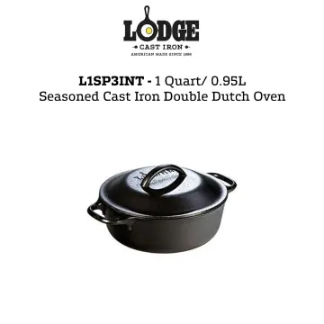 Lodge EC6D18 6 Qt. Midnight Chrome Enameled Cast Iron Dutch Oven