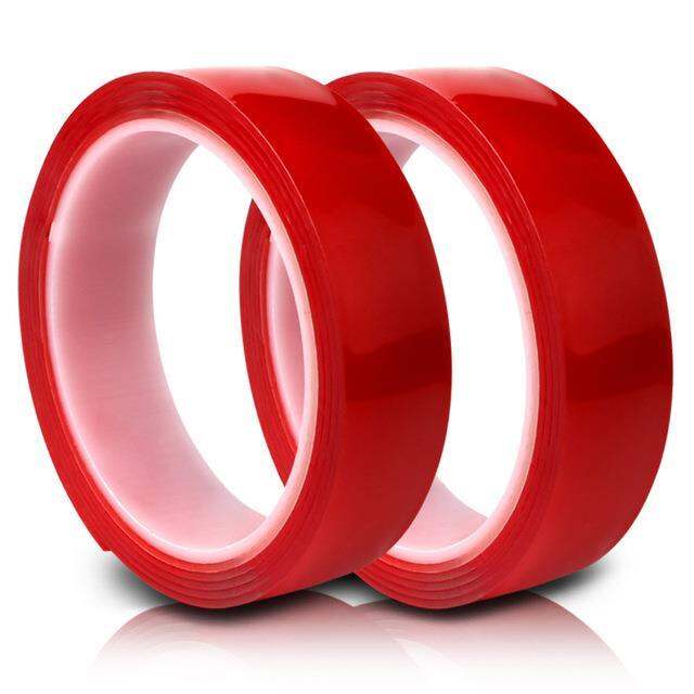 3-15mm-3-meters-strong-acrylic-adhesive-pet-red-film-clear-double-side-tape-no-trace-for-phone-tablet-acrylic-lcd-screen-glass