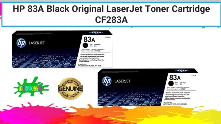 HP 83A Black Original LaserJet Toner Cartridge CF283A (SET OF 2 ...