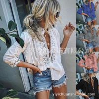 2022 spring sleeve T-shirt in womens fashion sexy lace blouse leisure loose shirt S - 5 xl code