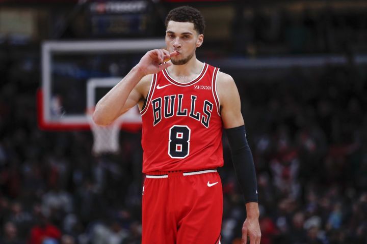 Chicago Bulls Zach LaVine #8 Red Basketball Jersey