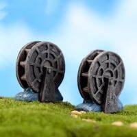 2Pcs/Set Mini Retro Nostalgic Windmill Decoration Gardening Garden Fleshy Bonsai Decoration