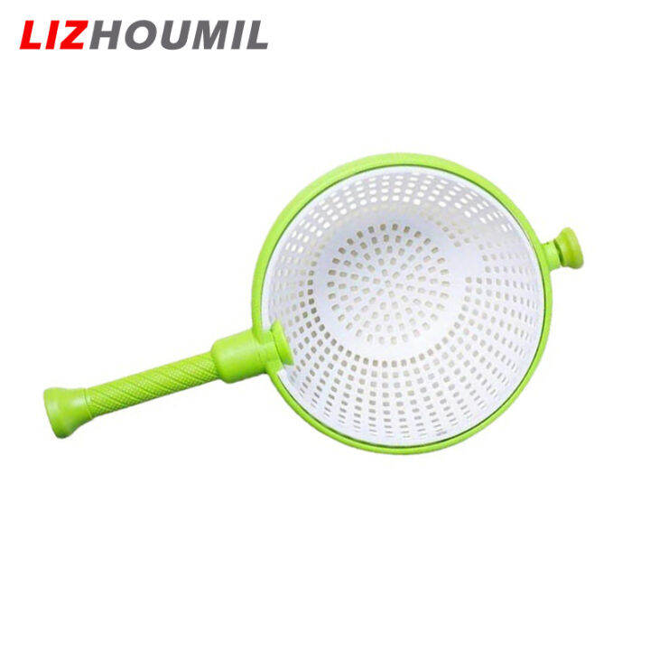 lizhoumil-เครื่องคลุกสลัดทำครัวพร้อมที่จับกันลื่นกระชอนหมุนได้360องศาสำหรับผักผลไม้