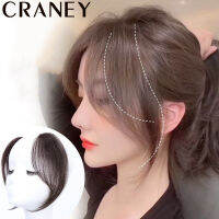 1คู่ผมหน้าม้าปลอมหญิงธรรมชาติที่มองไม่เห็น Air Sea Seamless Patch กลางส่วนภาษาฝรั่งเศสคำ Wigs ทั้งสองด้าน