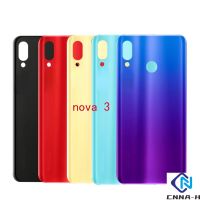 อะไหล่ตัวเครื่องกระจกฝาหลังปิดโทรศัพท์ด้านหลังใหม่สำหรับ Huawei Nova 3