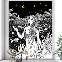 Sun Moon Home Decoration Art Tapestry Girl Bohemian Decoration Yoga Mat Hippie Yoga Mat Sofa Blanket Sheet