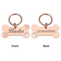 【DY】Free Engraved Pet Dog ID Tag Personalized Cat Puppy ID Tag Pet Dog Collar Accessories Custom Dogs Anti-lost Name Tags Pendant