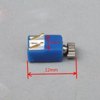 【✲High Quality✲】 herrdi มอเตอร์ถ้วยกลวงขนาดเล็ก3V 3.7V 12Mm มอเตอร์สั่นขนาดเล็กพร้อมกระสุน