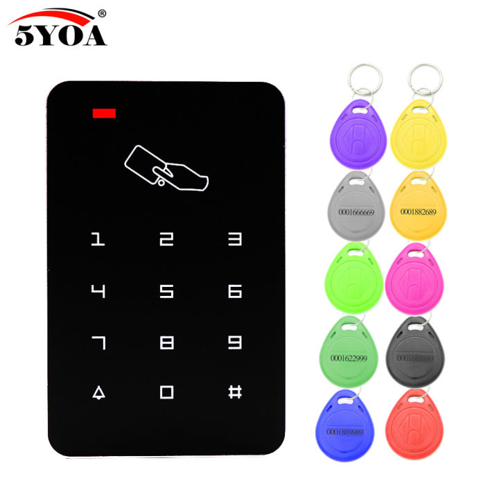 standalone-access-controller-with-10pcs-em-keychains-rfid-access-control-keypad-digital-panel-card-reader-for-door-lock-system