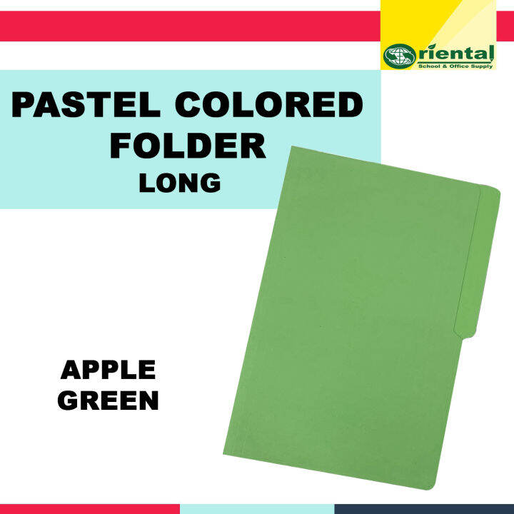 Long Pastel Colored Folder Thick Paper Board Folders Filing