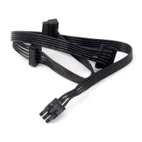 2Pcs GPU PCI Express 6Pin Male 1 To 3 SATA SSD Power Supply Cable for CX850M CX750M CX600M CX500M CX430M Modular