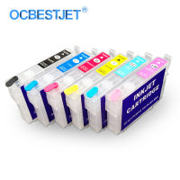 6ColorsSet T0821-T0826 Refillable Ink Cartridge With Chip For Epson Stylus Photo R270 R290 R295 R390 RX590 RX610 RX615 RX690