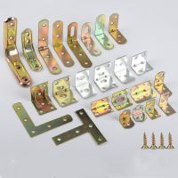 ✿ 20pcs/lot Stainless Steel Corner Code Bracket Connecting Piece Bookcase Wooden Shelf Living Room Furniture Connector Accessories