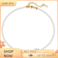 Lokei สร้อยโชคเกอร์ไข่มุกเทียมวินเทจคอแบบกอธสำหรับผู้หญิงเครื่องประดับแฟชั่นสำหรับงานเลี้ยงงานแต่งงานเครื่องประดับของขวัญ