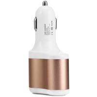 BBT Car Charger 2in1 หัวชาร์จในรถ 3.1A 2 USB + เพิ่มช่องจุดบุหรี่1 UC206 สีทอง