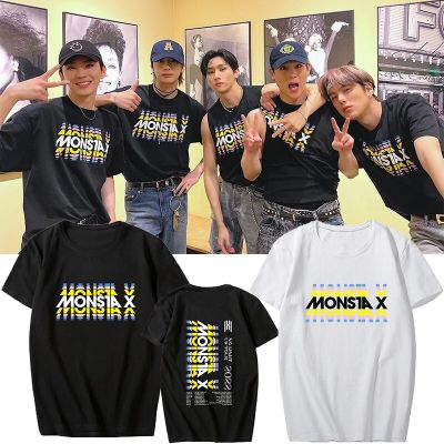 MONSTA X t shirts MONSTA X US TOUR t-shirt Cotton Premium Quality Kpop Fans tees