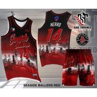 SEASIDE BALLERS RED JERSEY FULL SUBLIMATION PRINT