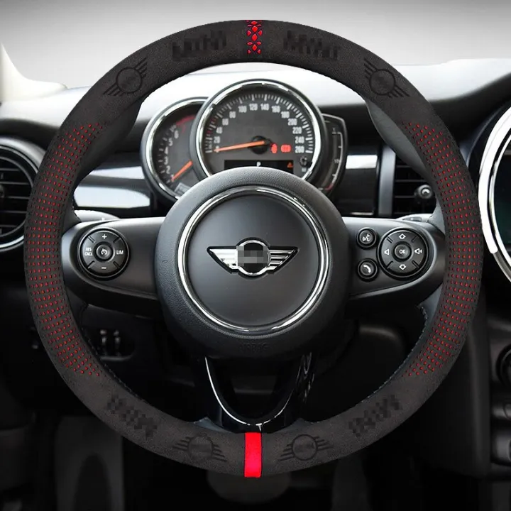 ที่หุ้มพวงมาลัยหนังสำหรับ BMW MINI ONE Cooper R55 R56 R60 F54 F55 F56 ...