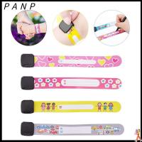 PANP 12PCS/8PCS PVC ปรับได้ เด็กเด็ก สายรัดข้อมือ กันน้ำ สายรัดข้อมือป้องกันการสูญหาย สร้อยข้อมือการรับรู้ความปลอดภัย