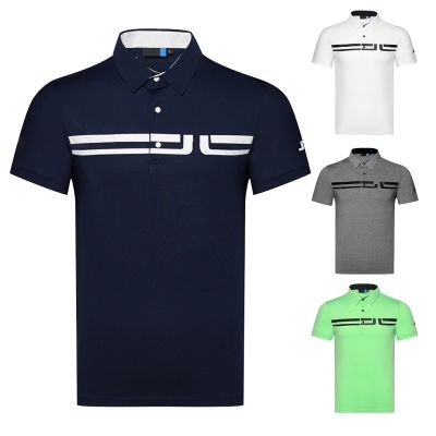 2023 new JL J.Lindeberg Summer the new golf mens outdoor sports trend is prevented bask in quick-drying absorption perspiration air short sleeve polo shirt