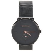 Geekthink Top Luxury Brand Quartz Watch Men Casual Japan Movt Stainless Steel Mesh Strap Ultra Thin Clock Male