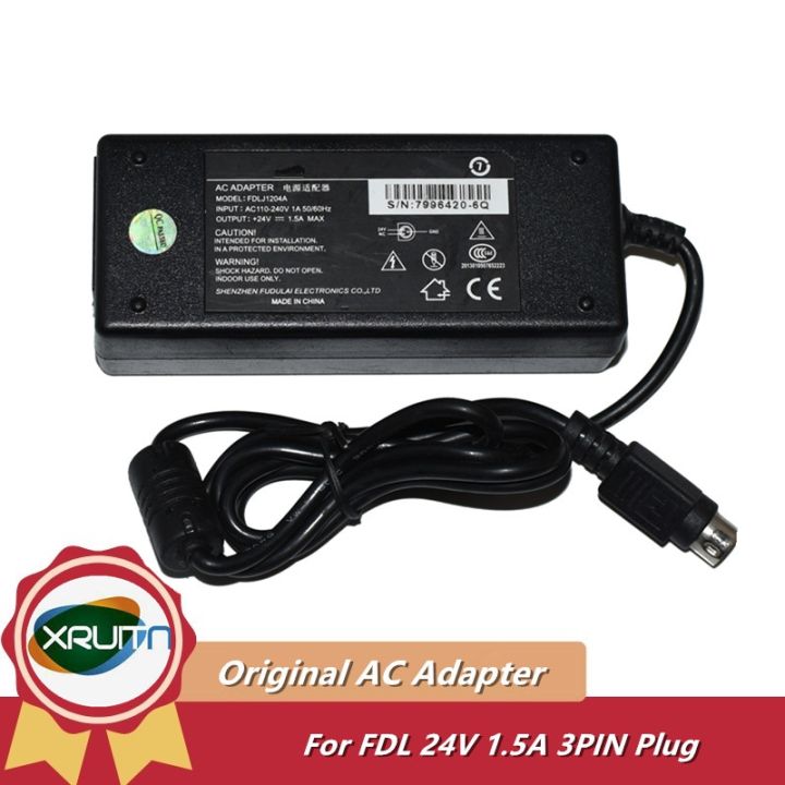 genuine-for-fdl-fdlj1204a-ac-adapter-charger-24v-1-5a-36w-10727110-8n-power-supply-3pins