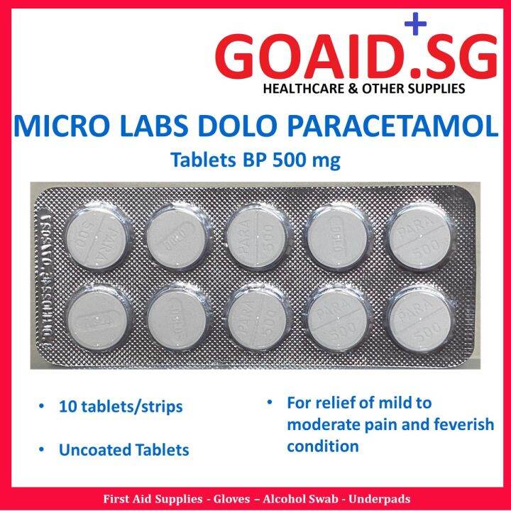 Micro Labs Dolo Paracetamol 500mg tablets Sell 5 strips 50 tablets