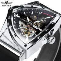 ZZOOI WINNER Sport Military Triangle Skeleton Men Mechanical Wristwatches Luxury Rubber Strap Automatic Luminous relogio masculino