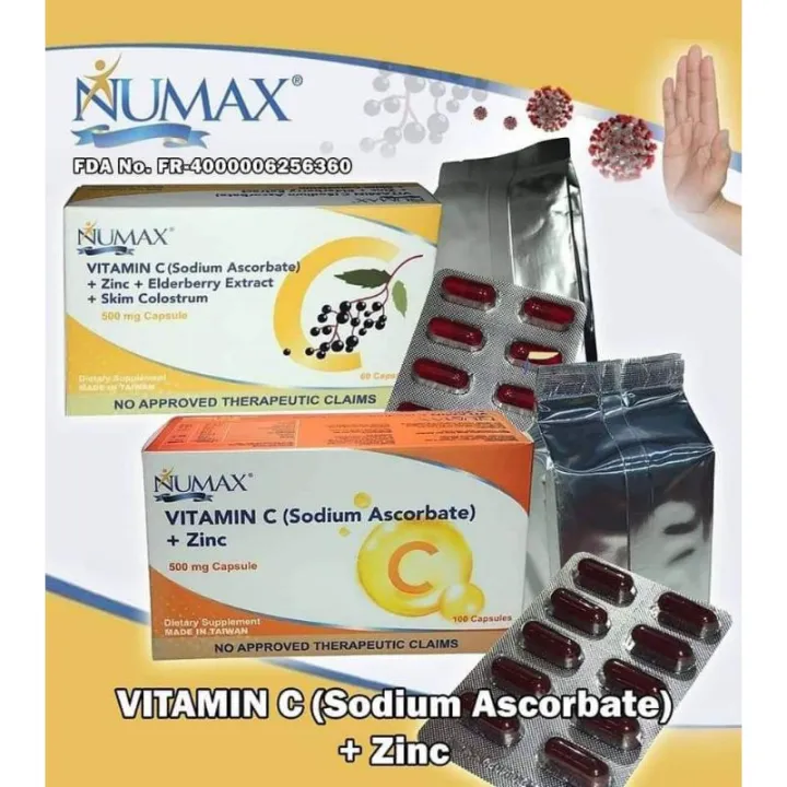 NUMAX VITAMIN C SODIUM ASCORBATE PLUS ZINC AVAILABLE 2 VARIANTS Lazada PH