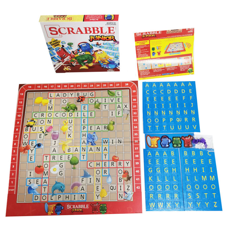 scrabble-junior-family-fun-การศึกษาเกมส์กระดานคลาสสิก-scrabble-crossword-2-4ผู้เล่นโต๊ะเล่นเกมเกมยอดนิยม