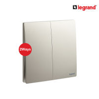 Legrand สวิตช์สองทาง 2 ช่อง สีแชมเปญ 2G 2Ways Switch 16AX รุ่นมาเรียเซนต์ | Mallia Senses| Champaigne | 281003CH | สั่งซื้อได้ที่ร้าน Ucanbuys