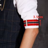 3.5cm Elasticated Unisex Armbands Sleeve Garter Adjustable Gift Shirt Sleeve Holder Cufflink Business Wedding Groom Accessory Exercise Bands