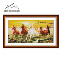 CrossDecor ประทับชุดปักครอสติชสำหรับผู้เริ่มต้นที่มีรูปแบบสัตว์เย็บปักถักร้อยชุดเริ่มต้น DMC สีเส้นด้ายและกรรไกรเย็บปักถักร้อย DIY แฮนด์เมดศิลปะสำหรับตกแต่งบ้าน-ขออวยพรให้ทุกความสำเร็จ (3)