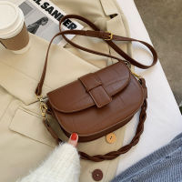 Small PU Leather Saddle Crossbody Bags For Women  Winter Simple Shoulder Bag Luxury Trending Branded Handbags And Purses