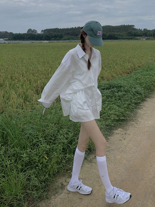 white-long-sleeved-shirt-womens-summer-korean-design-niche-loose-sunscreen-shirt-outer-jacket-trendy