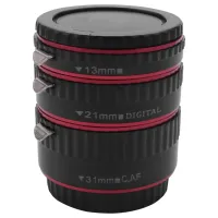 Shoot Aluminum Af Auto Focus Macro Extension Tube Set For Canon Eos Ef Ef-S Lens Dslr Cameras 1100D 700D 650D 600D 550D 500D 450D 400D 350D 300D 100D 70D Close-Up(13Mm 21Mm 31Mm)