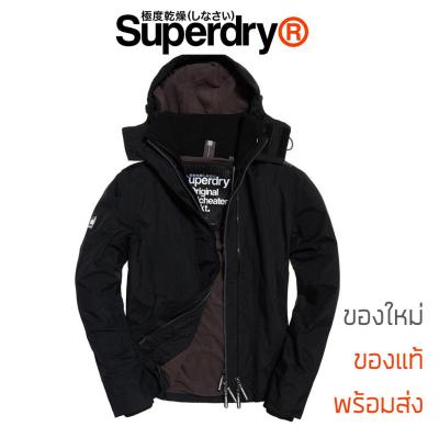 เสื้อกันหนาว Superdry Original Windcheater Jacket - Black/Grey Marl ของแท้ พร้อมส่ง