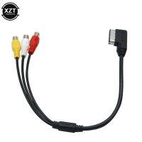 【hot】♗✐  1pcs AUX Cable A6 A7 A8 Q7 MMI 3RCA DVD Video Audio Input Wire Car Accessory